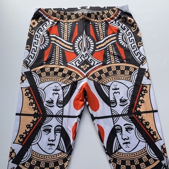 Reg One Size Creamy Soft Women Queen Of Heart Fashion Soft‎ Leggings - Picture 5 of 8